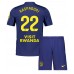 Atletico Madrid Giacomo Raspadori #22 Bortedraktsett Barn 2025-26 Korte ermer (+ Korte bukser)